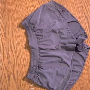 Purple lululemon hotty hot shorts size 10